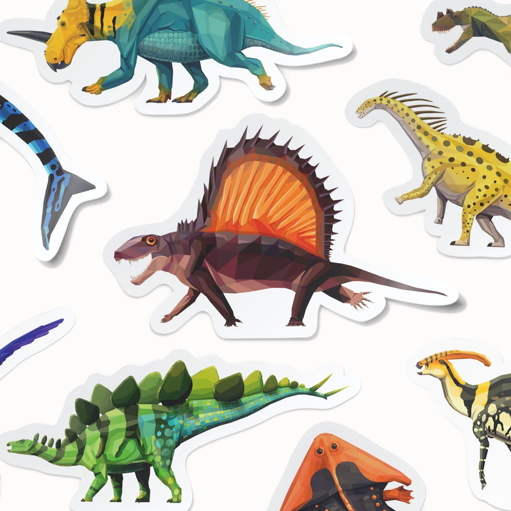 Collectible Dinosaur Stickers 12-Pack  - Permia