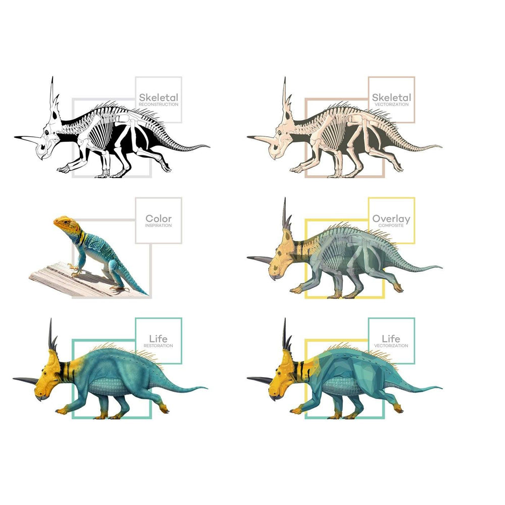 Styracosaurus Dinosaur Art Evolution  - Permia