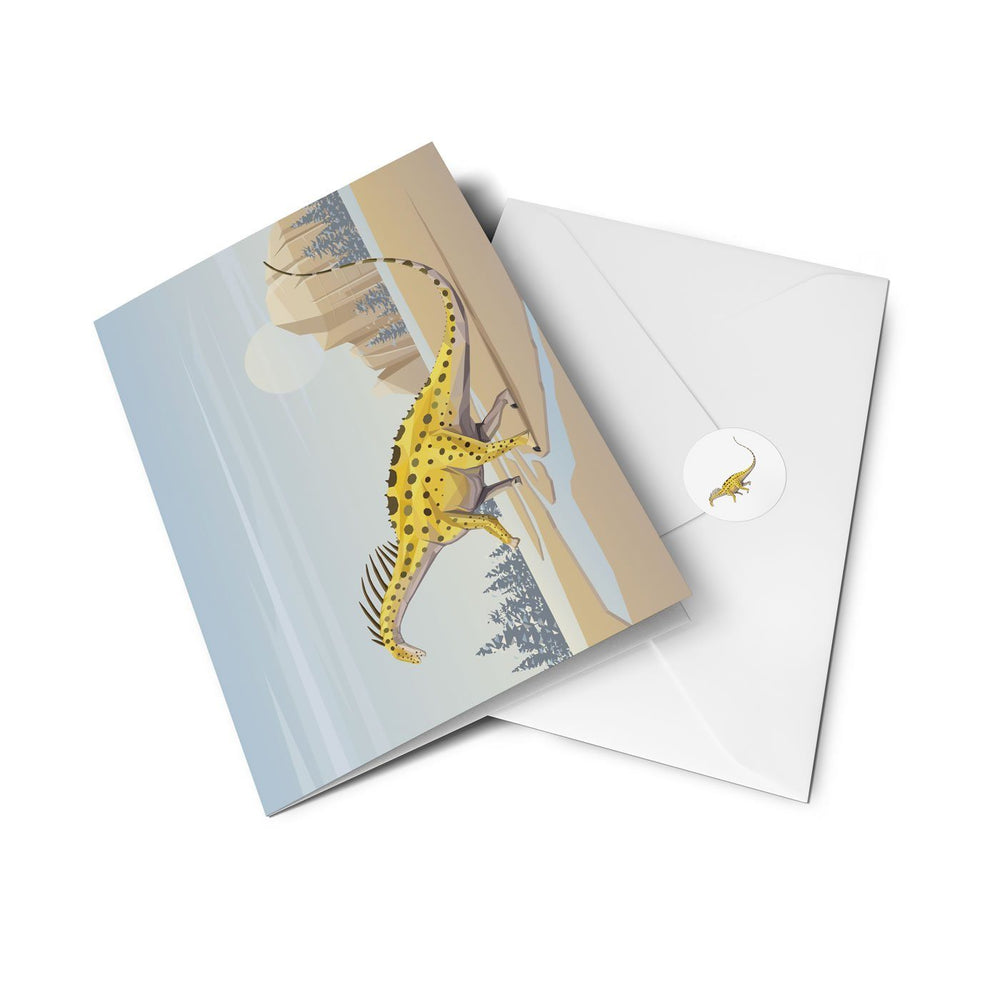 Amargasaurus Paleoscape™ Dinosaur Greeting Card  - Permia