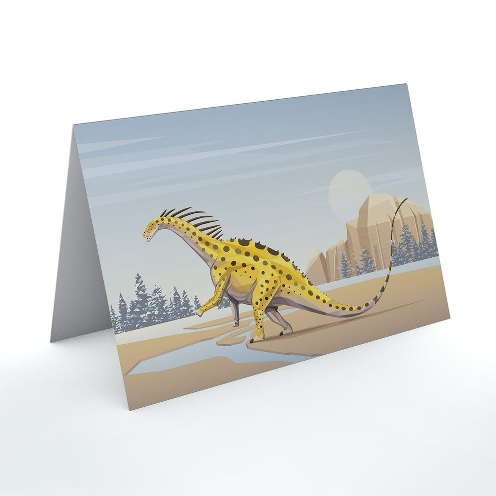 Amargasaurus Paleoscape™ Dinosaur Greeting Card  - Permia