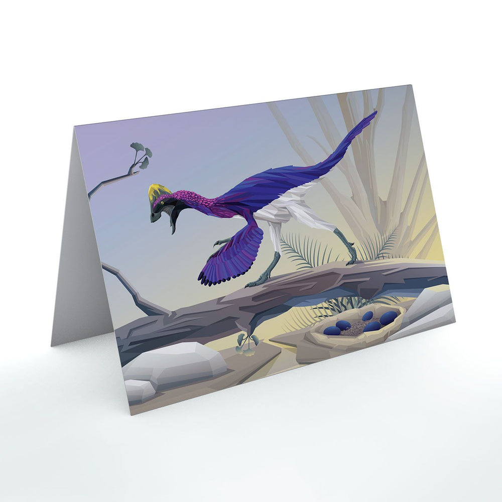 Anzu Paleoscape™ Dinosaur Greeting Card  - Permia