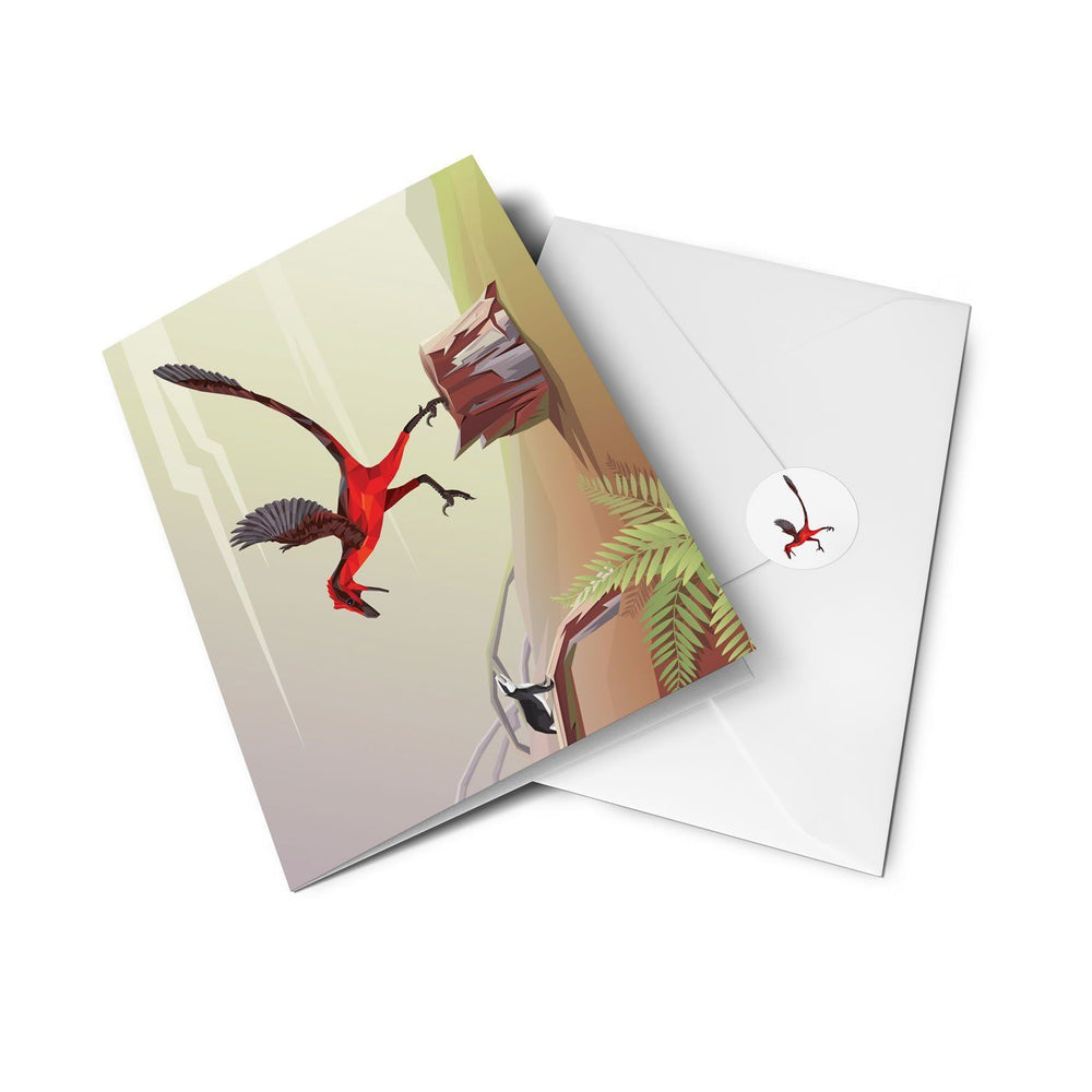 Bambiraptor Paleoscape™ Dinosaur Greeting Card  - Permia