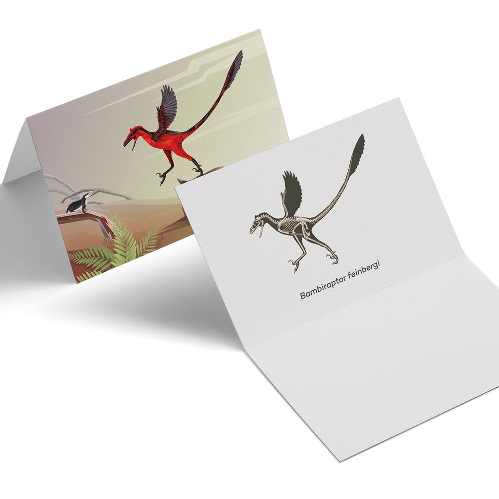 Bambiraptor Paleoscape™ Dinosaur Greeting Card  - Permia