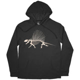 Dimetrodon Bonebed™ Adult Synapsid Hoodie Heather Black - Permia