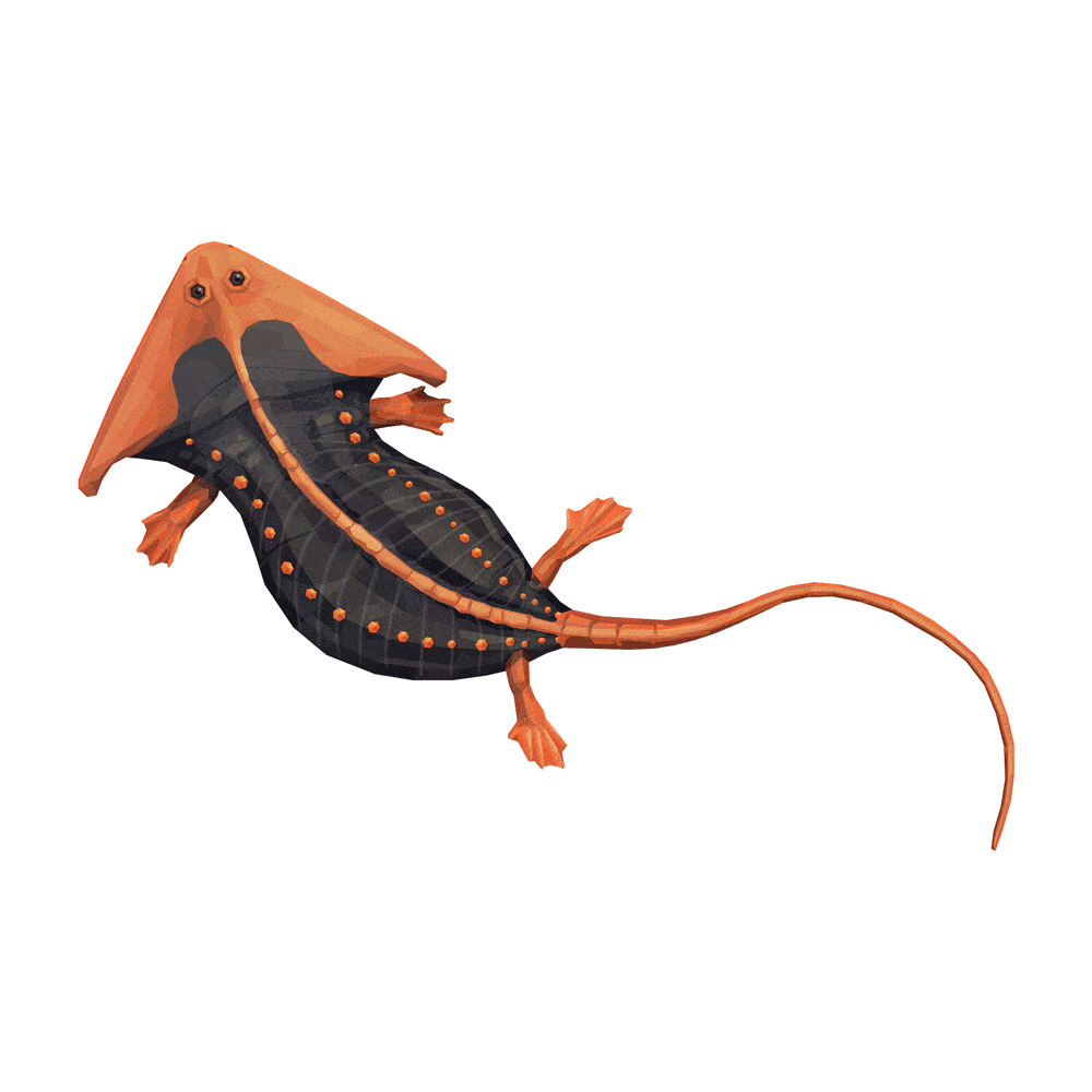 Diplocaulus X-Ray 3D Collectible Amphibian Card  - Permia