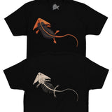 Diplocaulus Fossil Fusion™ Adult Amphibian T-Shirt Black - Permia