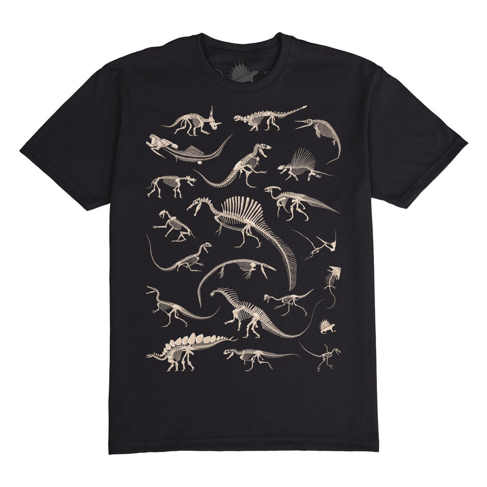 Fossil Frenzy™ Paleontology Adult T-Shirt Black - Permia