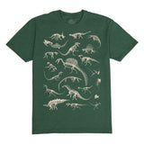 Fossil Frenzy™ Paleontology Adult T-Shirt Forest Green - Permia