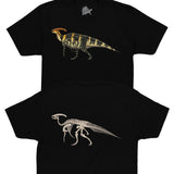Parasaurolophus Fossil Fusion™ Adult Dinosaur T-Shirt Black - Permia