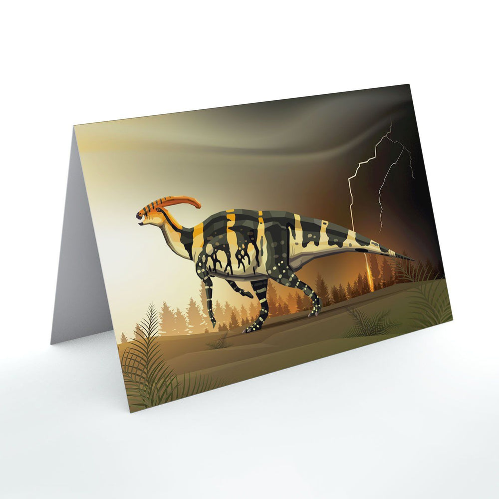 Parasaurolophus Paleoscape™ Dinosaur Greeting Card  - Permia