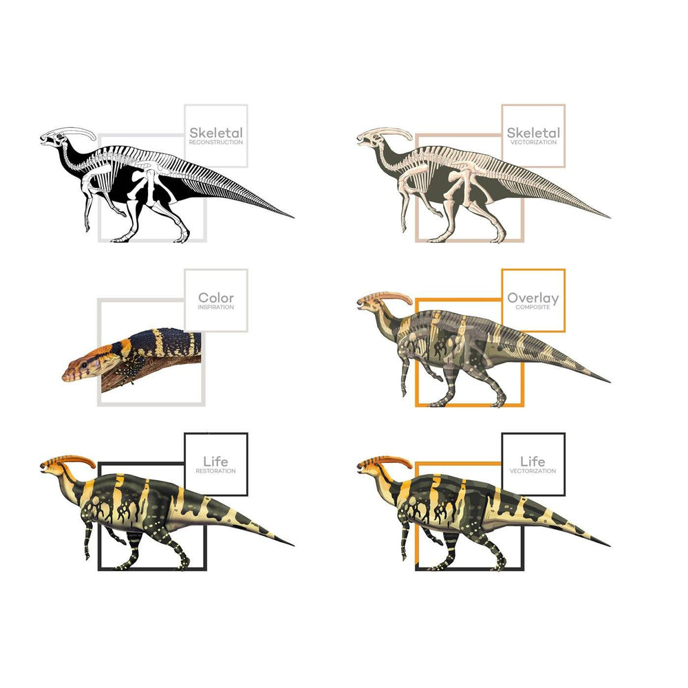 Parasaurolophus Dinosaur Art Evolution  - Permia