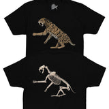 Smilodon Fossil Fusion™ Adult Saber-Toothed Cat T-Shirt Black - Permia
