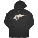 Stegosaurus Bonebed™ Adult Dinosaur Hoodie Heather Black - Permia