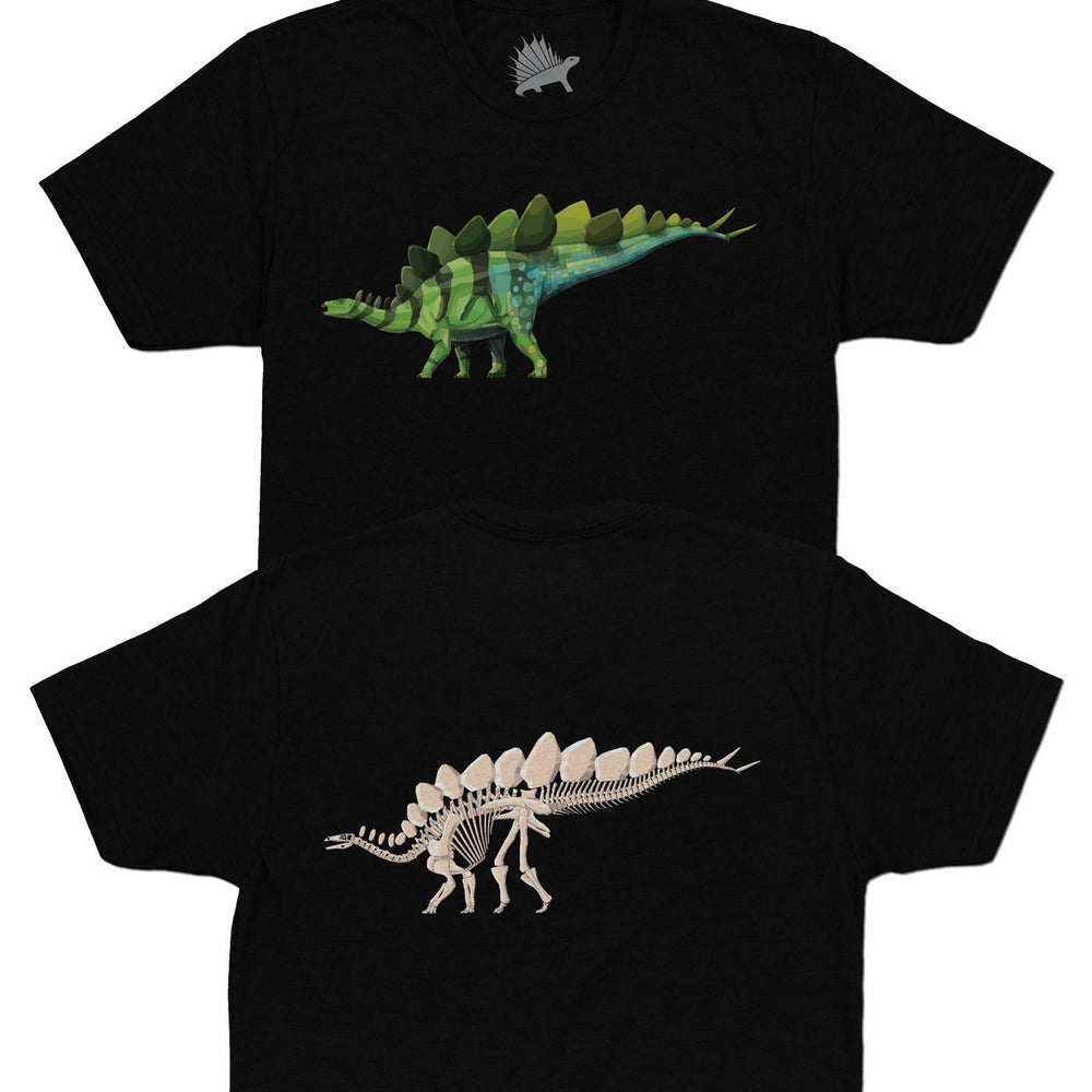 Stegosaurus Fossil Fusion™ Adult Dinosaur T-Shirt Black - Permia