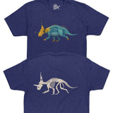Styracosaurus Fossil Fusion™ Adult Dinosaur T-Shirt Royal Purple - Permia