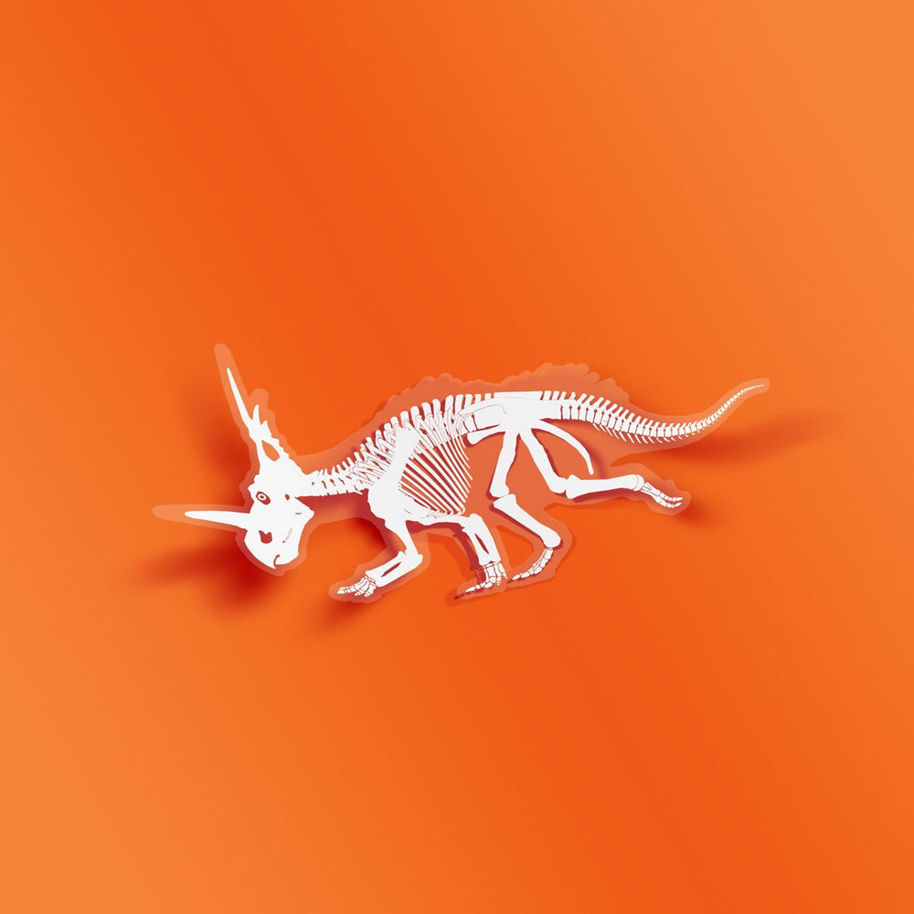 Styracosaurus Jumbo Fossil Dinosaur Sticker  - Permia
