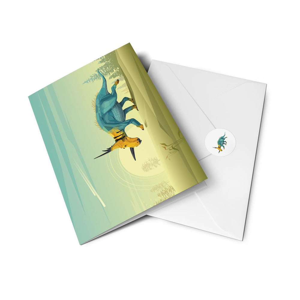 Styracosaurus Paleoscape™ Dinosaur Greeting Card  - Permia