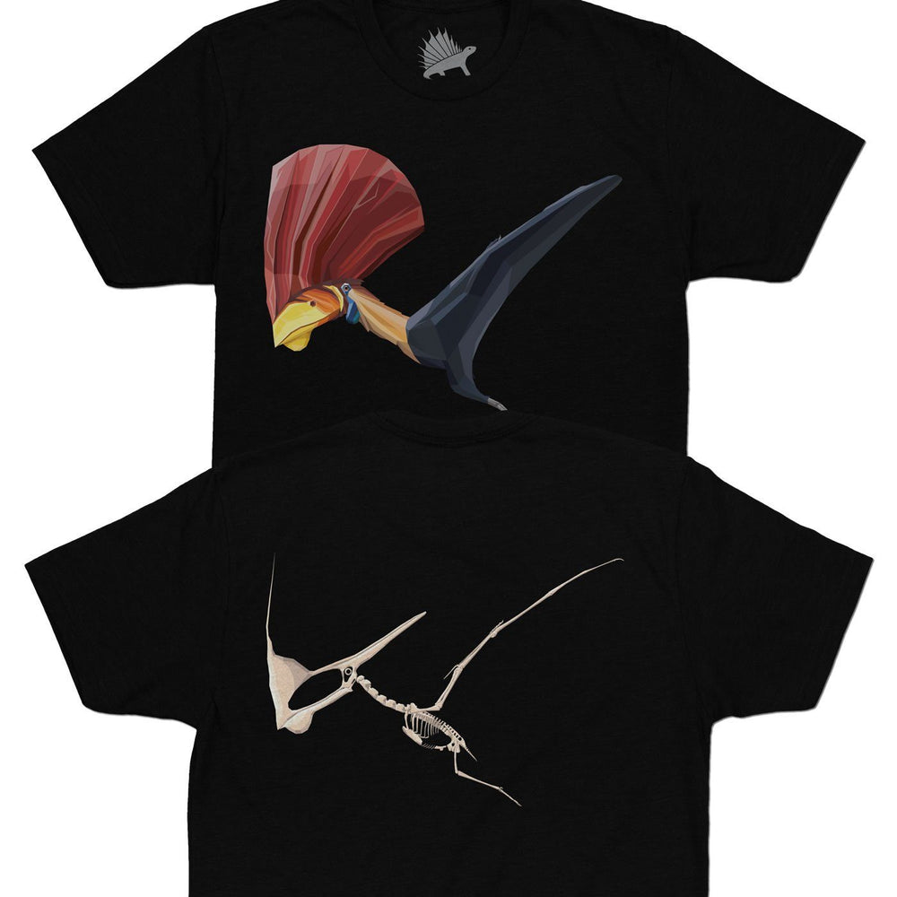 Tupandactylus Fossil Fusion™ Adult Pterosaur T-Shirt Black - Permia