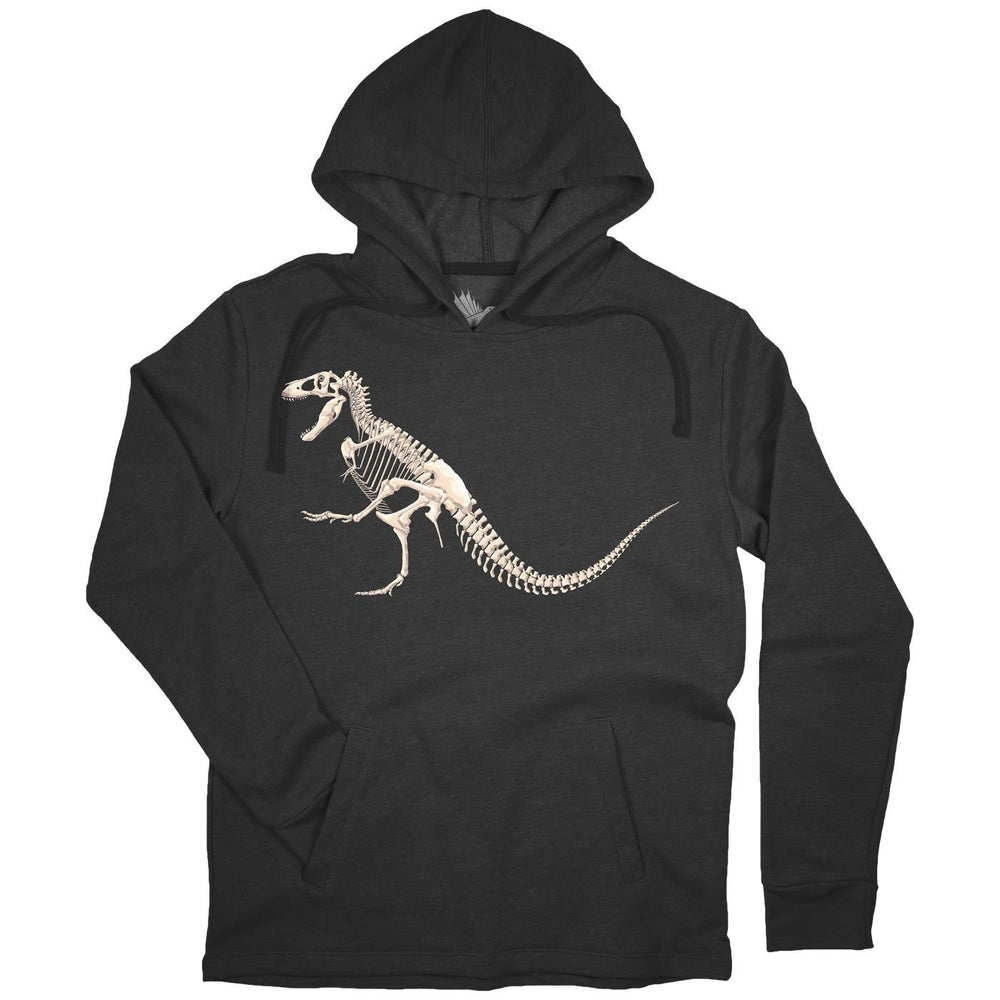 Tyrannosaurus Bonebed™ Adult Dinosaur Hoodie Heather Black - Permia