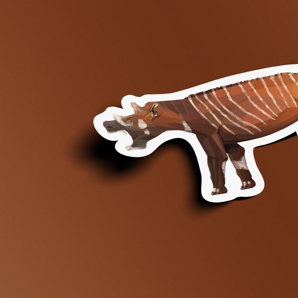 Uintatherium Collectible Mammal Sticker  - Permia