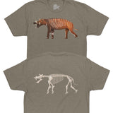 Uintatherium Fossil Fusion™ Adult Mammal T-Shirt Warm Gray - Permia