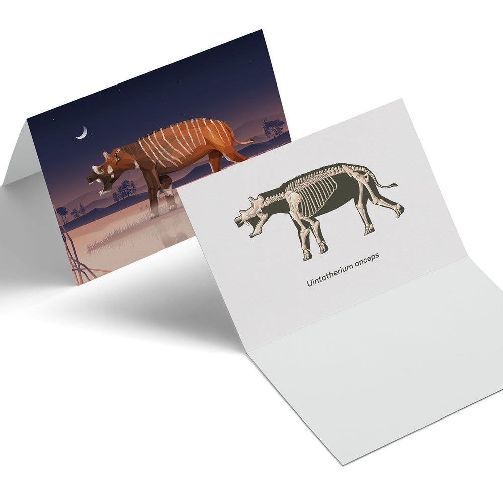Uintatherium Paleoscape™ Mammal Greeting Card  - Permia